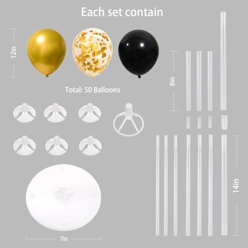 6 Set Balloon Stand Kit for Table Centerpieces With Balloon and Base Party Decorations for Birthday Wedding, alternate view 6
