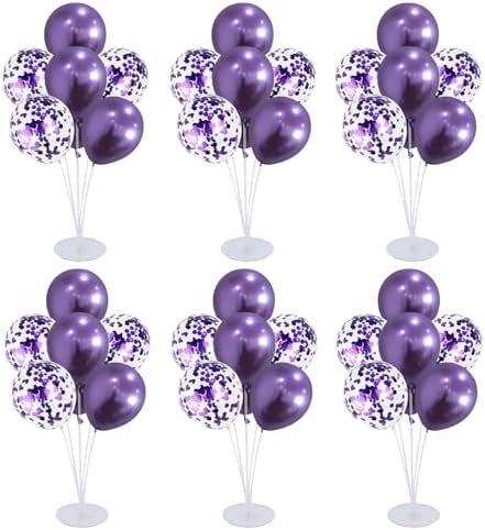 6 Set Balloon Stand Kit for Table Centerpieces With Balloon and Base Party Decorations for Birthday Wedding