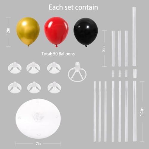 6 Set Balloon Stand Kit for Table Centerpieces With Balloon and Base Party Decorations for Birthday Wedding, alternate view 4