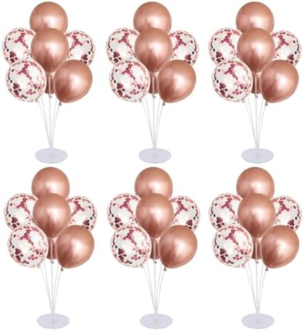 6 Set Balloon Stand Kit for Table Centerpieces With Balloon and Base Party Decorations for Birthday Wedding
