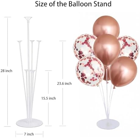 6 Set Balloon Stand Kit for Table Centerpieces With Balloon and Base Party Decorations for Birthday Wedding, alternate view 5