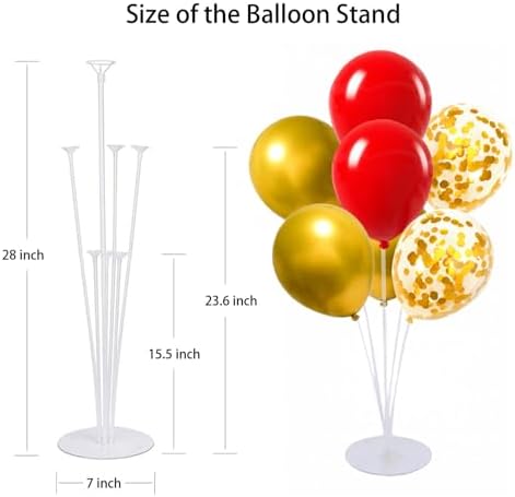 6 Set Balloon Stand Kit for Table Centerpieces With Balloon and Base Party Decorations for Birthday Wedding, alternate view 5