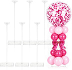 6 Set Balloon Stands for Table Clear 15.75 in Adjustable