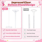 6 Set Balloon Stands for Table Clear 15.75 in Adjustable, alternate view 5