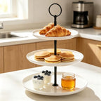 6 Set Cake Stand Hardware Kit Round 3 Tiered Tray in colorful, alternate view 2
