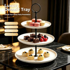 6 Set Cake Stand Hardware Kit Round 3 Tiered Tray in colorful, alternate view 5