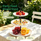 6 Set Cake Stand Hardware Kit Round 3 Tiered Tray in colorful, alternate view 6