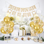 6 Set Gold Balloon Stand Balloon Centerpieces for Table Decorations in 6 Count (Pack of 1) in Black White Gold, alternate