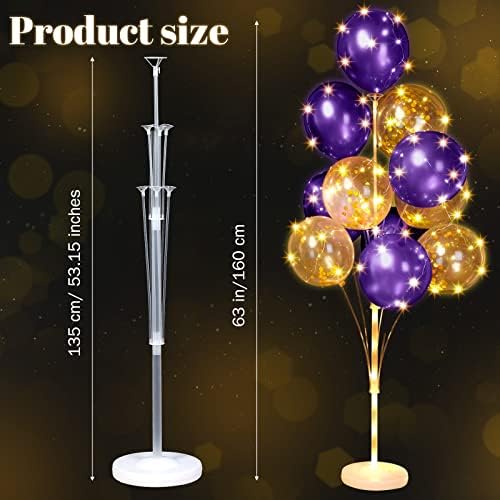 6 Set of Christmas Balloon Stand Kit for Floor with Balloons Light Strings Holder Centerpieces Balloon Column, alternate view