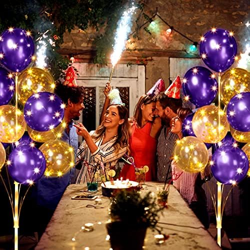 6 Set of Christmas Balloon Stand Kit for Floor with Balloons Light Strings Holder Centerpieces Balloon Column, alternate view