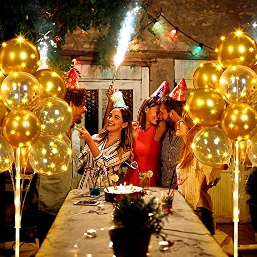 6 Set of Christmas Balloon Stand Kit for Floor with Balloons Light Strings Holder Centerpieces Balloon Column, alternate view