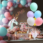 6 Set Pastel Birthday Decorations Rainbow Party Table Balloons Centerpiece Stand Kit for Girls Baby Shower, alternate view 5