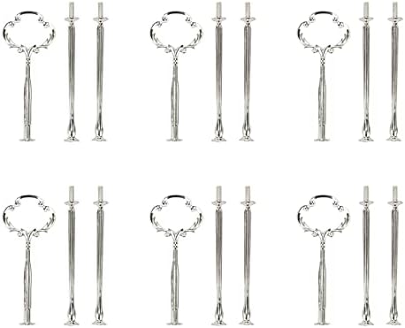 6 Set Tiered Tray Hardware, Cake Stand (Mold - Silver Sunflower) in Silver