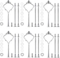6 Sets 3 Tier Cake Plate Stand Handle, Cake Stand Hardware Handle Fittings Holder for Wedding and Party Making