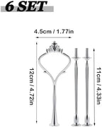 6 Sets 3 Tier Cake Plate Stand Handle, Cake Stand Hardware Handle Fittings Holder for Wedding and Party Making, alternate