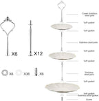 6 Sets 3 Tier Cake Plate Stand Handle, Cake Stand Hardware Handle Fittings Holder for Wedding and Party Making, alternate