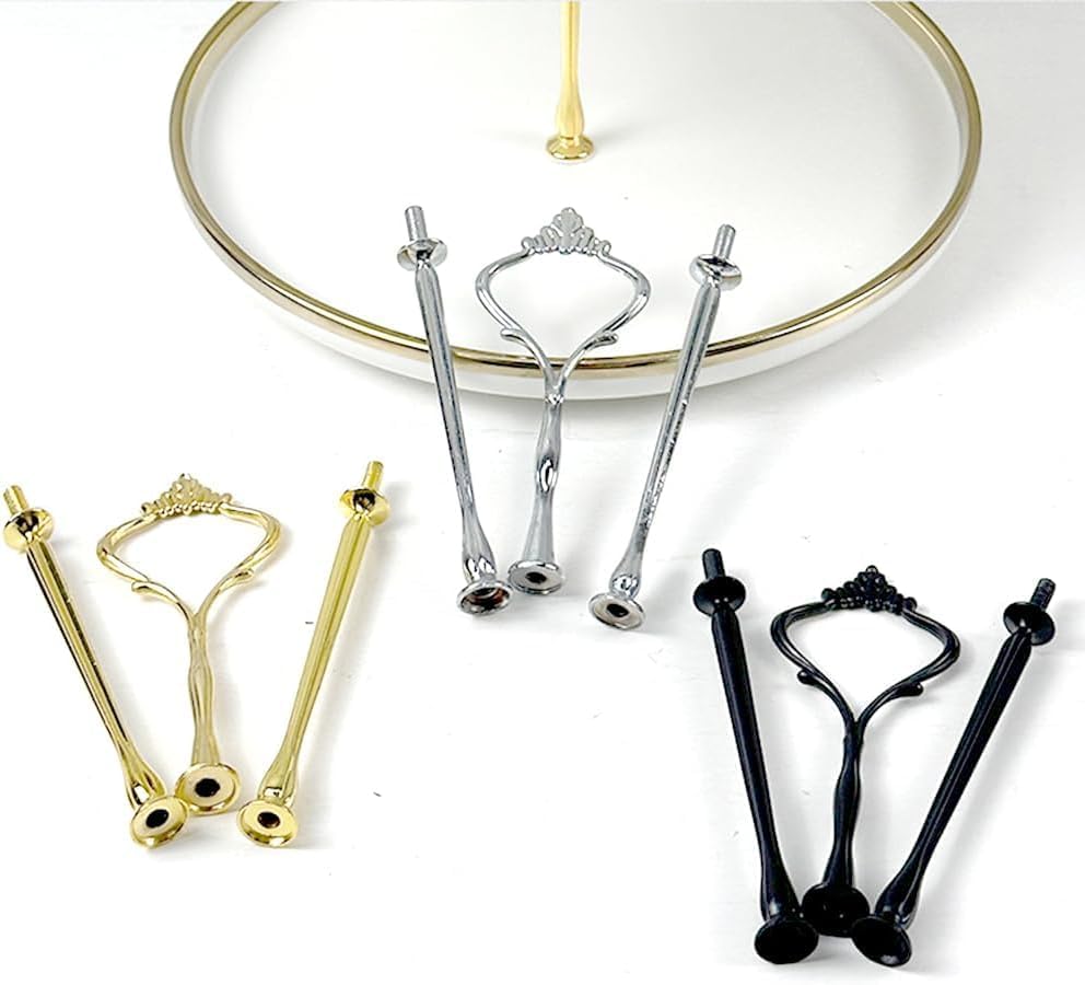 6 Sets 3 Tier Cake Plate Stand Handle, Cake Stand Hardware Handle Fittings Holder for Wedding and Party Making, alternate