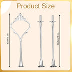 6 Sets 3 Tier Cake Stand Hardware Kit - Tiered Fruit Cake Plate Stand Holder Support Silver Crown for Cake Stand, alternate