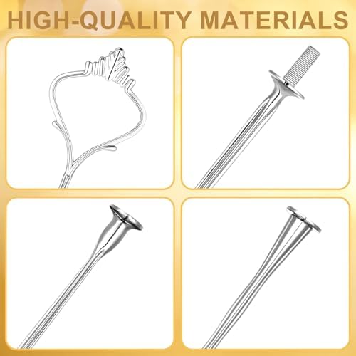 6 Sets 3 Tier Cake Stand Hardware Kit - Tiered Fruit Cake Plate Stand Holder Support Silver Crown for Cake Stand, alternate