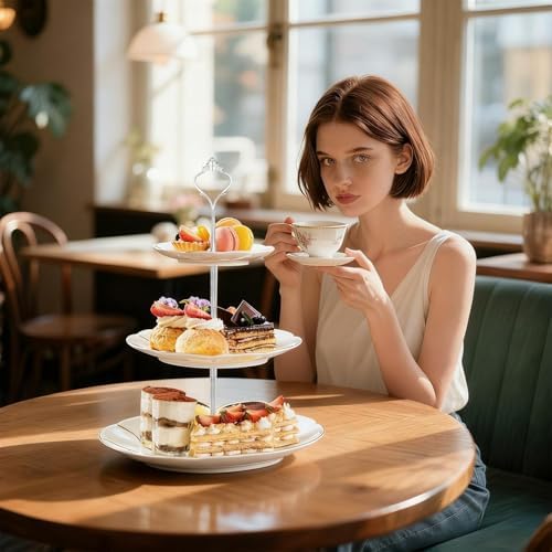 6 Sets 3 Tier Cake Stand Hardware Kit - Tiered Fruit Cake Plate Stand Holder Support Silver Crown for Cake Stand, alternate