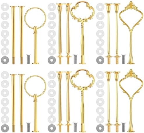 6 Sets 3 Tier Cake Stand Hardware Kit - Tiered Tray Hardware Fittings Hardware Fittings Stacking Wedding for