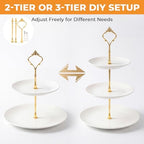 6 Sets 3 Tier Cake Stand Hardware, Tiered Tray Hardware Kit, Vintage Crown Cake Fruit Food Plate Stand Fitting, alternate
