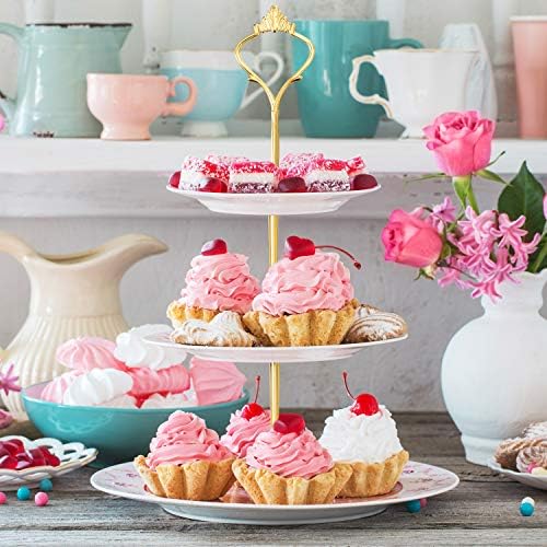 6 Sets 3 Tier Cake Stand Hardware Tiered Tray Plate Hardware Kit Heavy Metal Cake Fruit Food Plate Stand Fitting, alternate