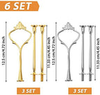 6 Sets 3 Tier Cake Stand Hardware Tiered Tray Plate Hardware Kit Heavy Metal Cake Fruit Food Plate Stand Fitting, alternate