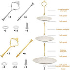 6 Sets 3 Tier Cake Stand Hardware Tiered Tray Plate Hardware Kit Heavy Metal Cake Fruit Food Plate Stand Fitting, alternate