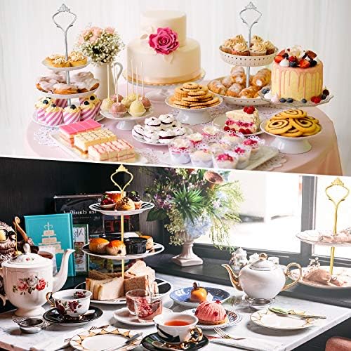 6 Sets 3 Tier Cake Stand Hardware Tiered Tray Plate Hardware Kit Heavy Metal Cake Fruit Food Plate Stand Fitting, alternate
