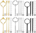 6 Sets 3 Tier Cake Stand Hardware Tiered Tray Plate Hardware Kit Heavy Metal Cake Fruit Food Plate Stand Fitting