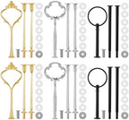 6 Sets 3 Tier Cake Stand Hardware Tiered Tray Plate Hardware Kit Heavy Metal Cake Fruit Food Plate Stand Fitting