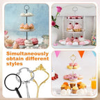 6 Sets 3 Tier Cake Stand Hardware Tiered Tray Plate Hardware Kit Heavy Metal Cake Fruit Food Plate Stand Fitting, alternate