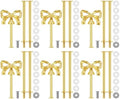 6 Sets 3 Tiered Tray Hardware Kit, Bow, Gold in Gold