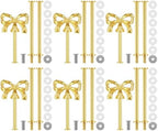6 Sets 3 Tiered Tray Hardware Kit, Bow, Gold in Gold