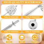 6 Sets 3 Tiered Tray Hardware Kit, Royal Crown, Silver, Gold in Silver, Gold, alternate view 4