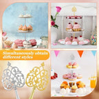 6 Sets 3 Tiered Tray Hardware Kit, Royal Crown, Silver, Gold in Silver, Gold, alternate view 5