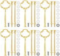 6 Sets 3 Tiered Tray Hardware Kit, Sun Flower, Gold in Gold