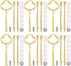6 Sets 3 Tiered Tray Hardware Kit, Sun Flower, Gold in Gold