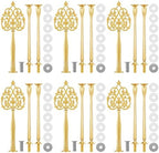 6 Sets 3 Tiered Tray Hardware Kit, Vintage, Gold in Gold