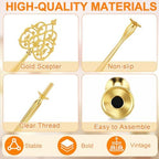 6 Sets 3 Tiered Tray Hardware Kit, Vintage, Gold in Gold, alternate view 4