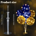 6 Sets 60 Pcs Lighted Balloons Centerpiece Table, Navy Blue in 10 Count (Pack of 6) in Navy Blue, alternate view 3