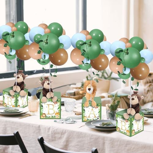 6 Sets Baby Letter Boxes Baby Shower Decor, Jungle Animal, Colorful in Colorful, alternate view 2