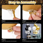 6 Sets Balloon Stand Kits, Balloon Holders Table Centerpieces in 6 Count (Pack of 1) in 6 Pack Clear, alternate view 5