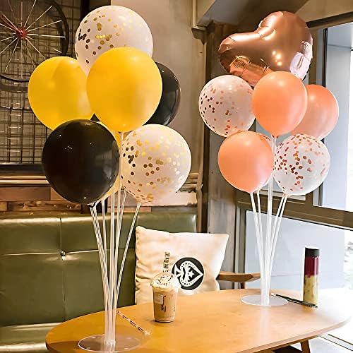 6 Sets Balloon Stand Kits, Balloon Holders Table Centerpieces in 6 Count (Pack of 1) in 6 Pack Clear, alternate view 6