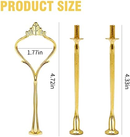 6 Sets Cake Tier Stacking Kit - 3 Tier Stand with Crown Type Cake Tray, Fruit Tray & Silicon Molds Tiered Tray, alternate