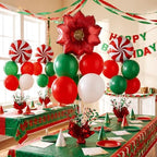 6 Sets Christmas Balloon Stand Kit, Centerpiece Holders for Tables in 6 Count (Pack of 1) in Red, White, and, alternate view