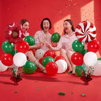 6 Sets Christmas Balloon Stand Kit, Centerpiece Holders for Tables in 6 Count (Pack of 1) in Red, White, and, alternate view