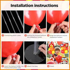 6 Sets Fire Fighting Party Balloon Stand Kit for Table Red Yellow Balloon Centerpiece Decor Fire Truck Party, alternate view