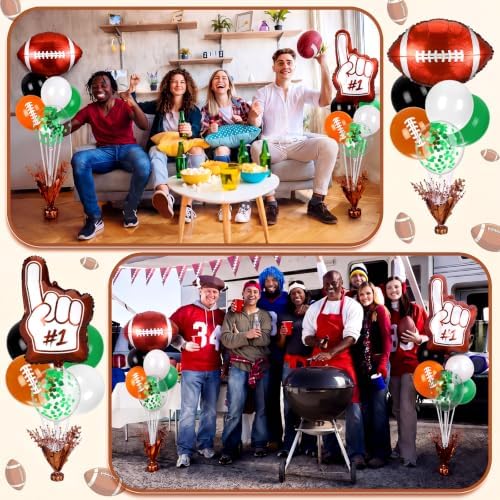 6 Sets Football Balloon Stand Kit, Centerpiece Holders for Tables in Multicolored, alternate view 4